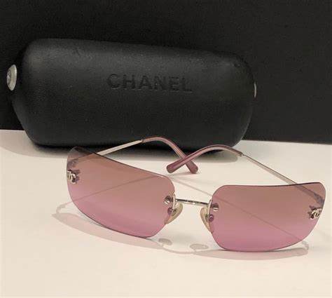 chanel rimless rectangle sunglasses|chanel vintage rimless cc sunglasses.